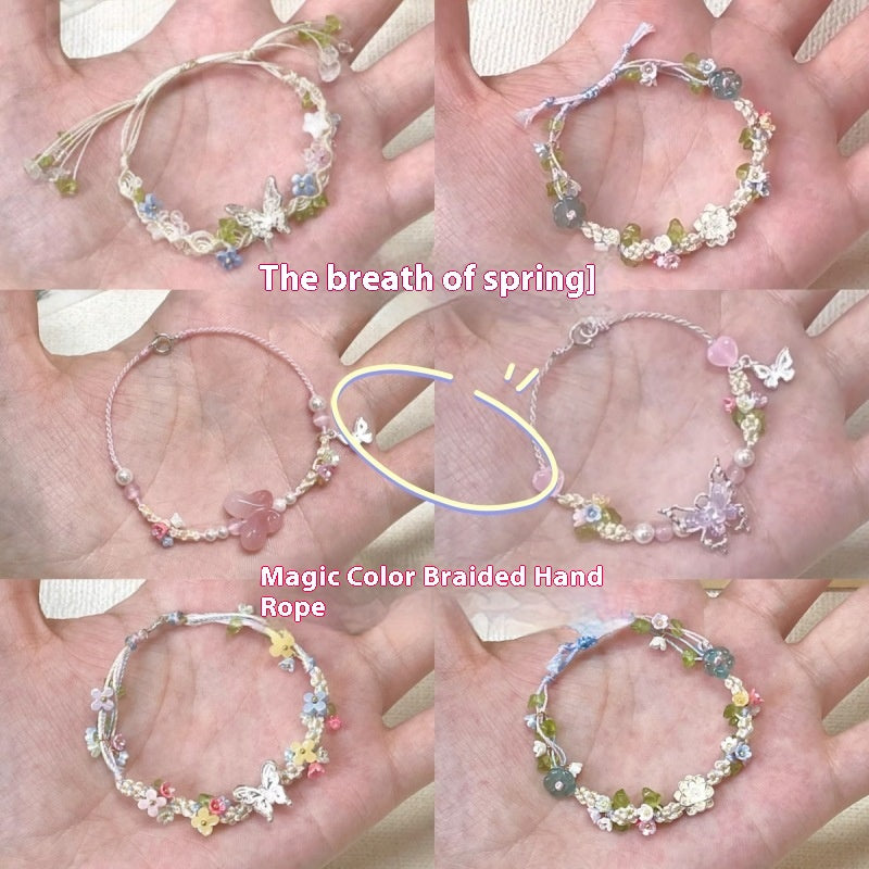 Handmade Woven Bracelet Carrying Strap - Exquisite Adjustable Jewelry Accessory
