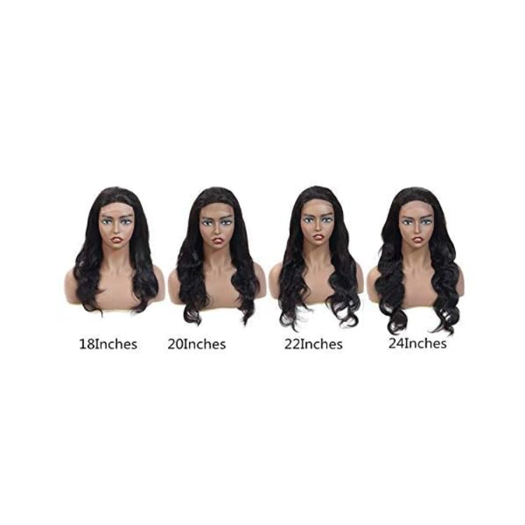 Body Wave Human Hair Lace Closure Wig - 150% Density Natural Color