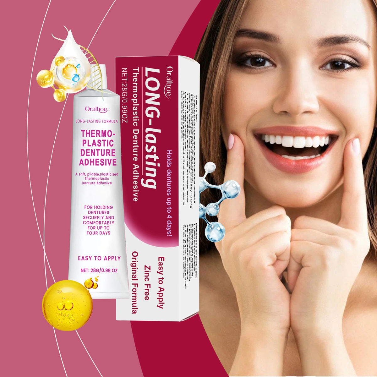 Dentures Fixed Adhesive Improves Comfort And Protects Gums