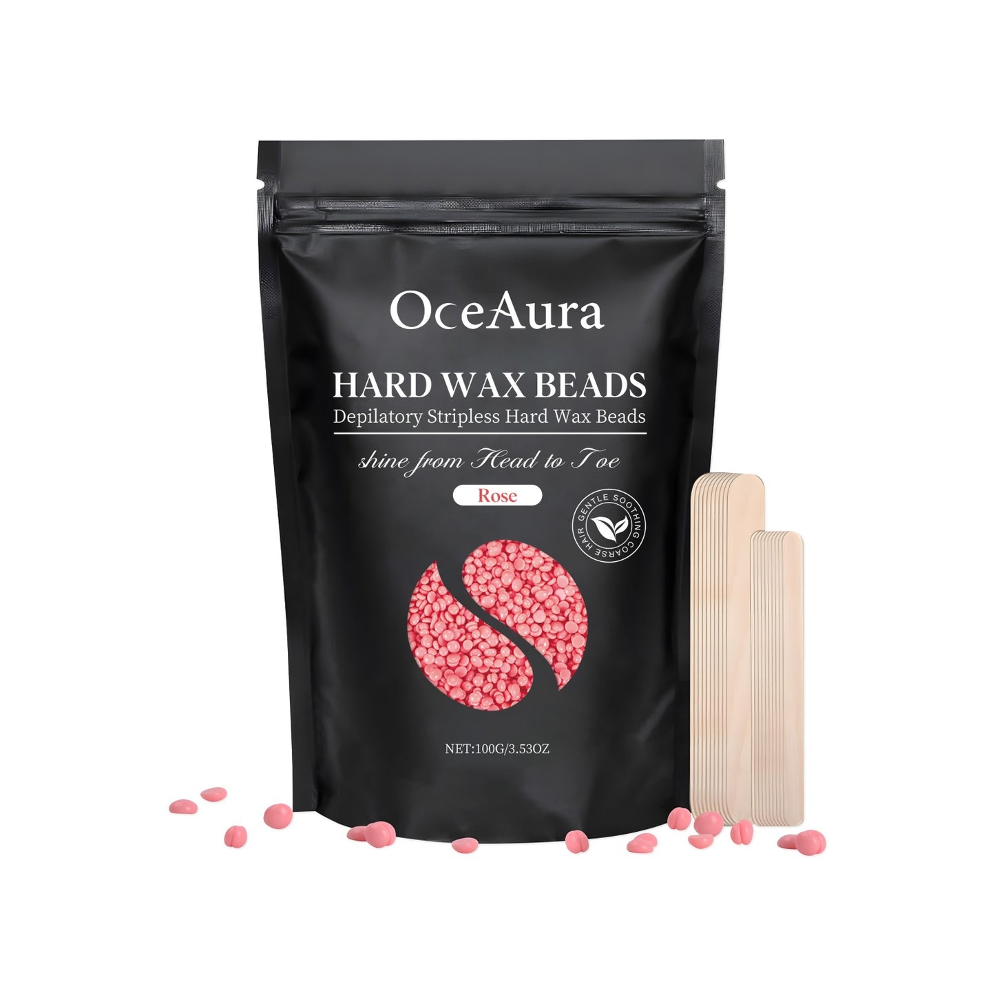 Rose Scented Hair Removal Wax Beans for Soft Skin - 100g
