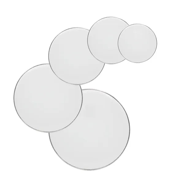 White Drum Heads Set - 22", 16", 14", 13", 12" - PET Material