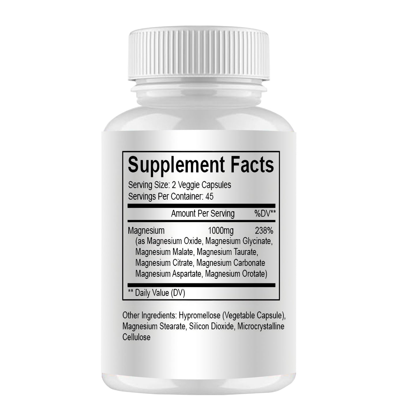 Magnesium Capsule Complex - Mineral Supplement for Health & Wellness