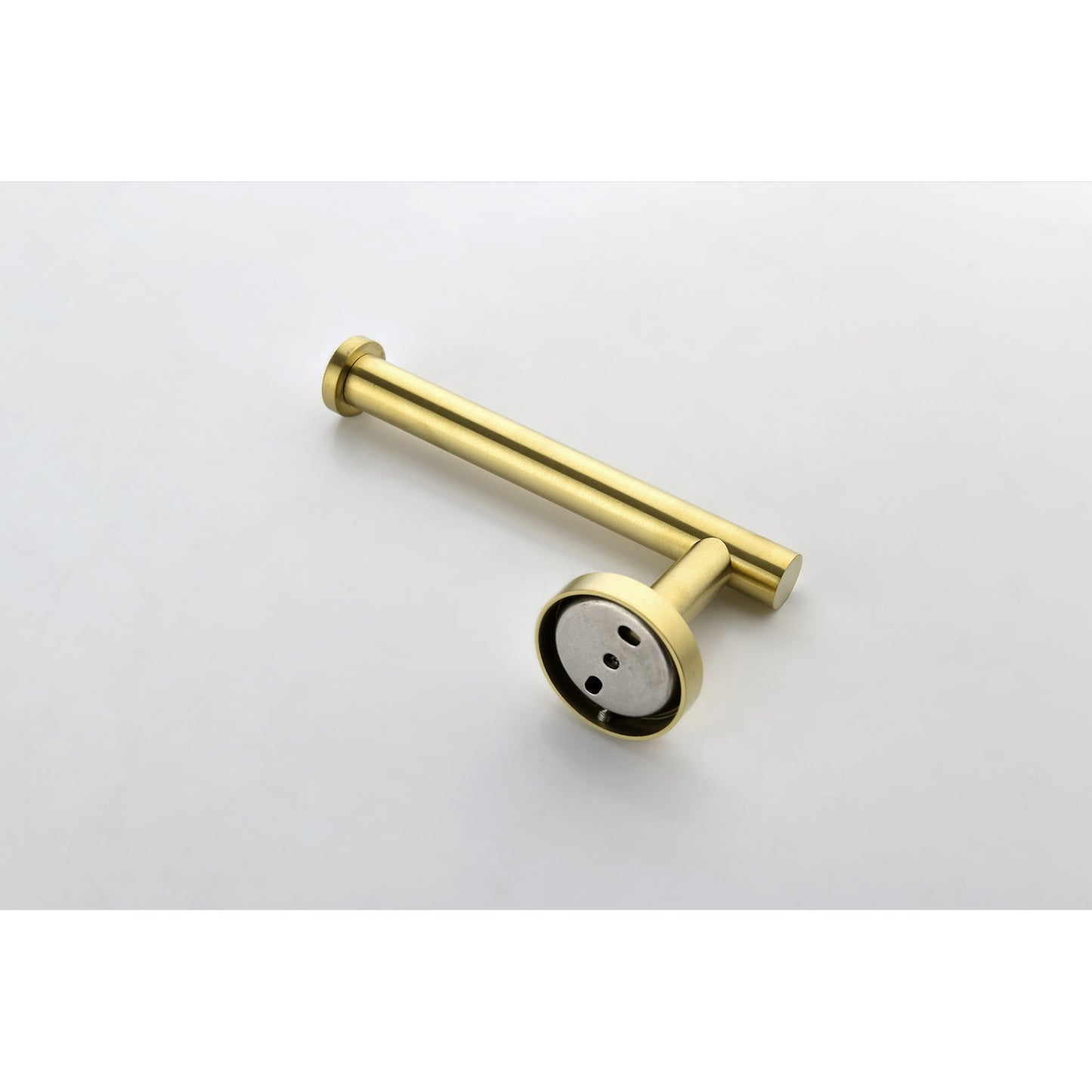 3-Piece Bathroom Hardware Set - Towel Bar, Toilet Paper Holder & Hooks - Brushed Gold