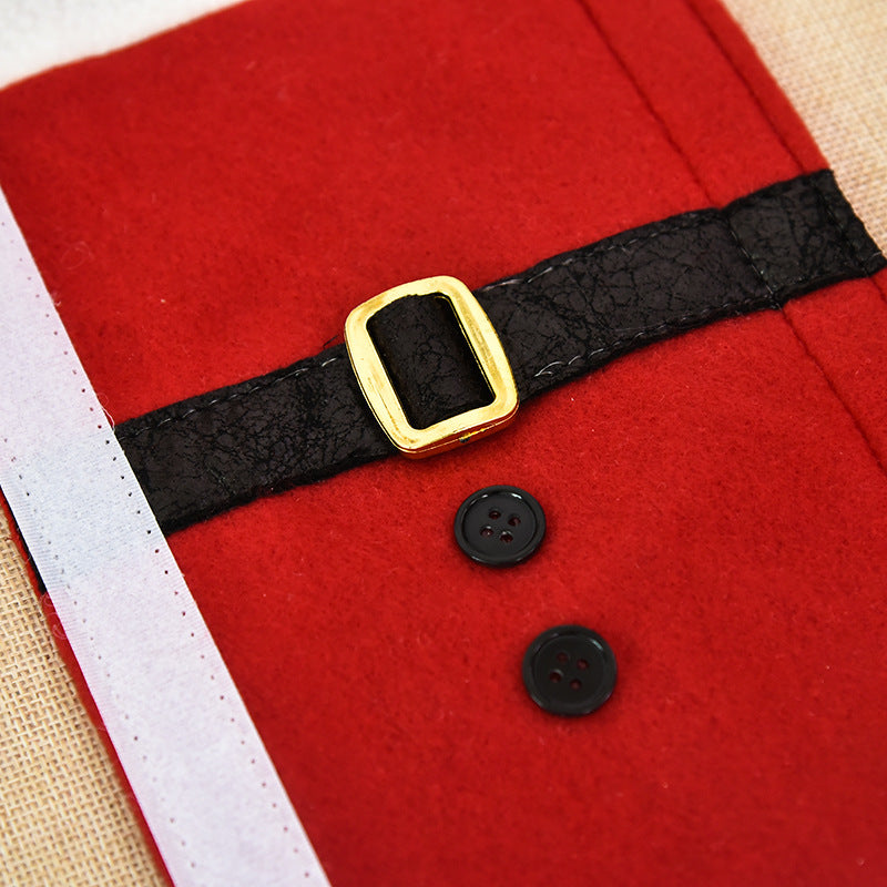 Christmas Refrigerator Handle Gloves Set - Flannelette Decorative Pull Gloves