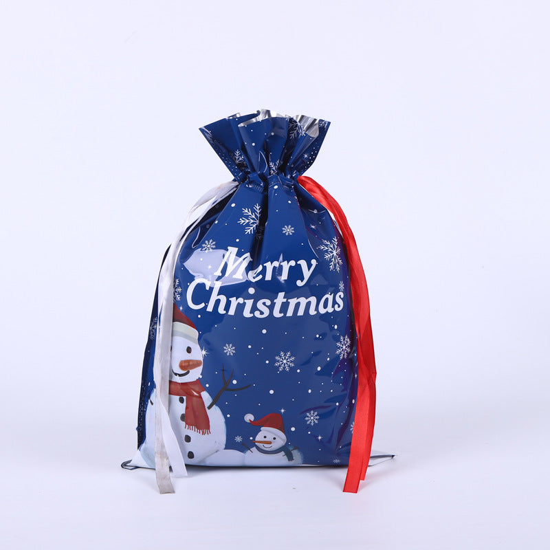 Festive Aluminum Foil Gift Bags for Christmas & New Year Party Packaging