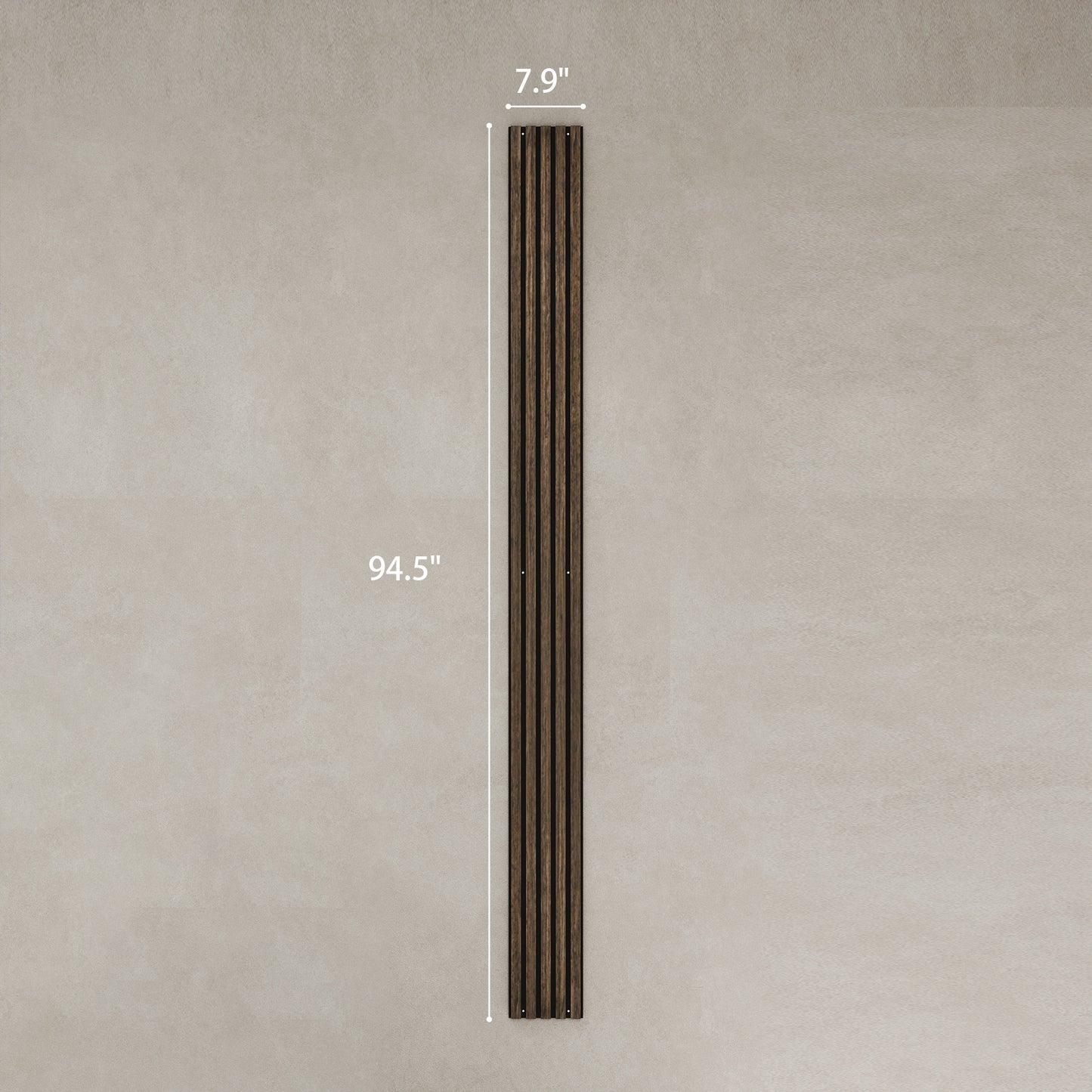 Acoustic Wood Wall Panels - 4 Pack Sound Absorbing Slats, Walnut