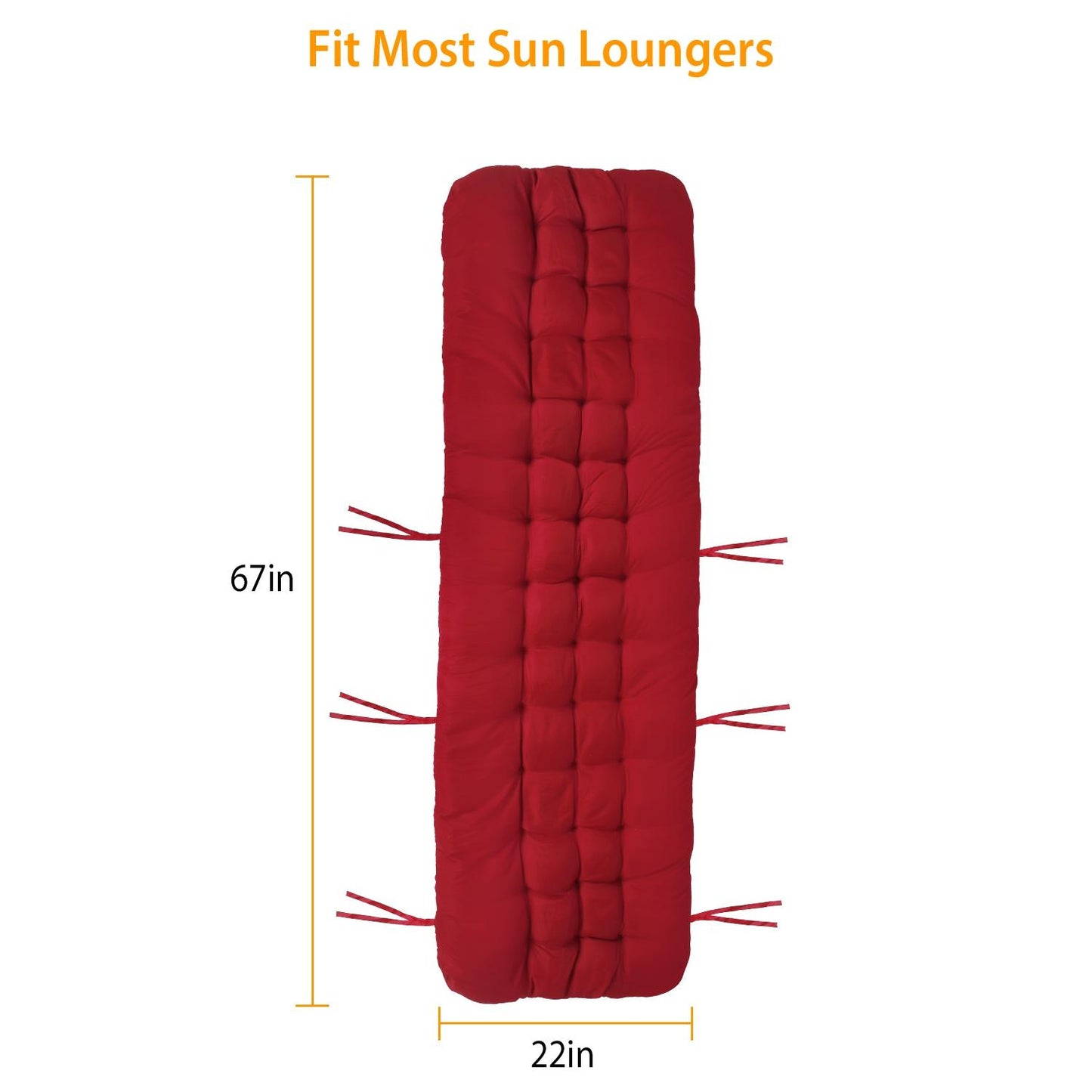 Lounger Cushion for Chaise, Rocking Chair & Sofa - Standard Size