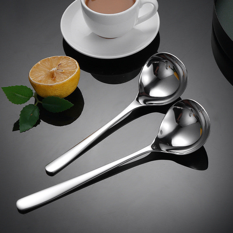 Stainless Steel Soup Ladle with Long Handle - Thickened Kitchen Utensil