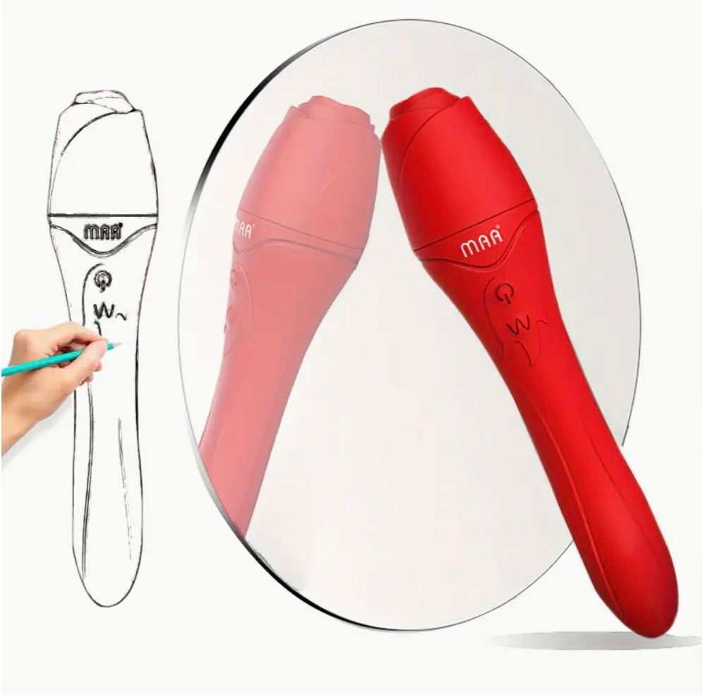 Heated G-Spot Vibrator & Nipple Massager - Adult Toy
