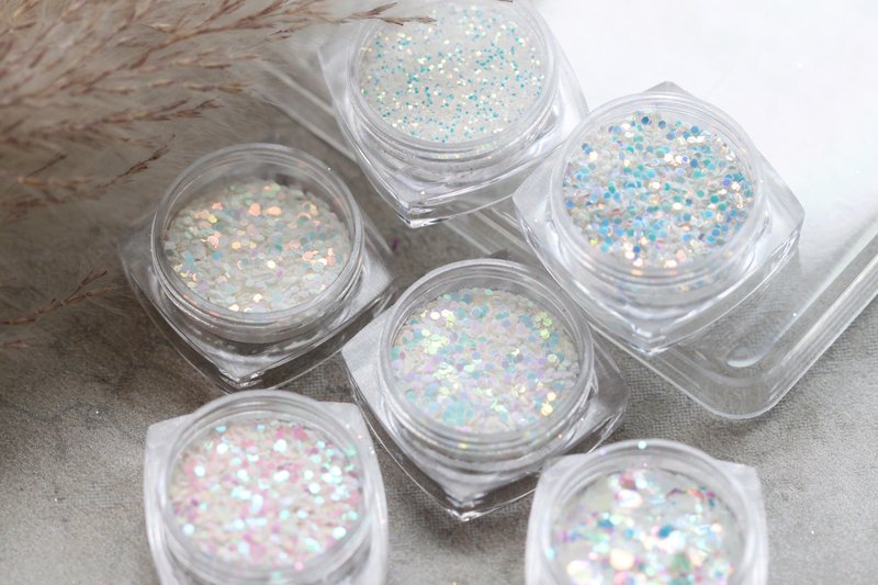 Glitter Sequin Nail Powder Set - 6 Boxes