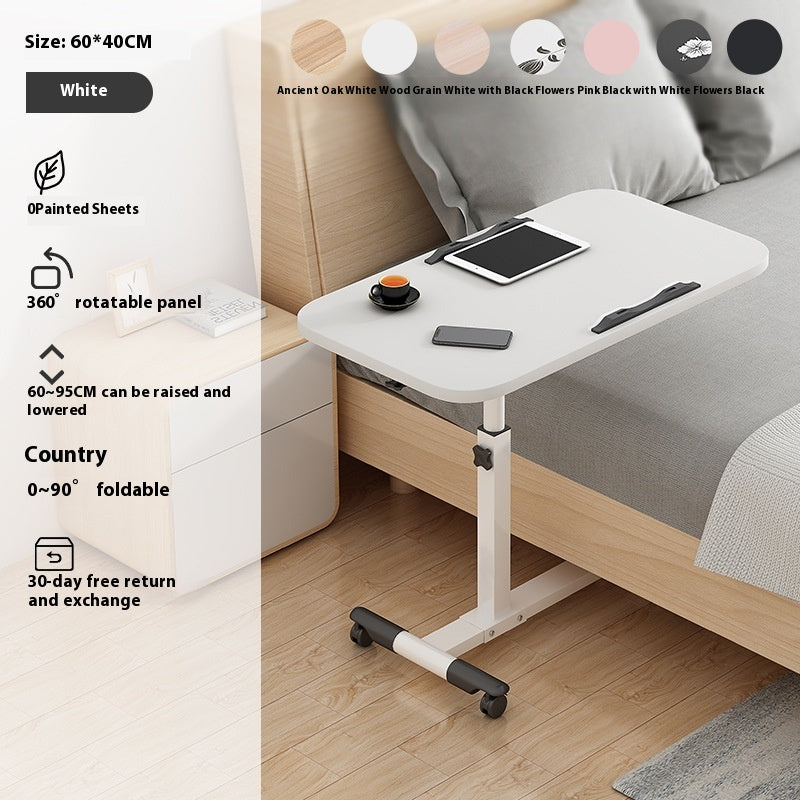 Adjustable Laptop Bedside Table - Portable, Rotating, Modern Design