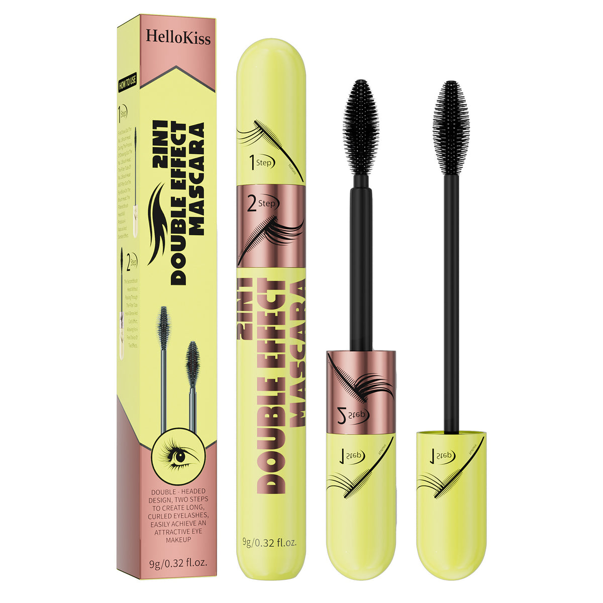 Long & Voluminous Waterproof Mascara - Natural Lengthening & Thickening