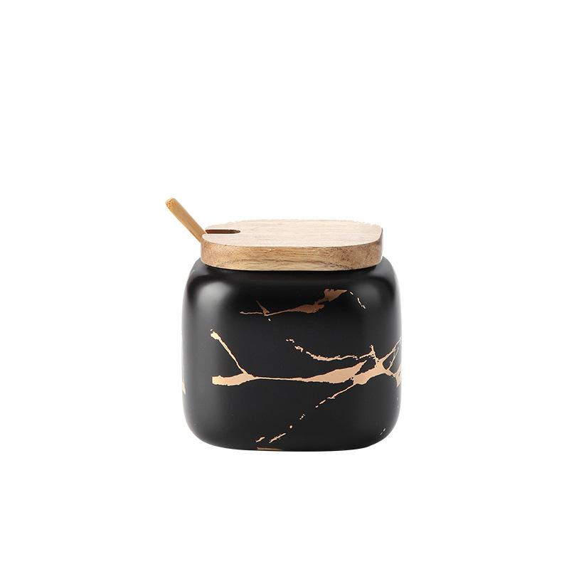 Ceramic Seasoning Jar Set Multiple Sizes Kitchen Storage