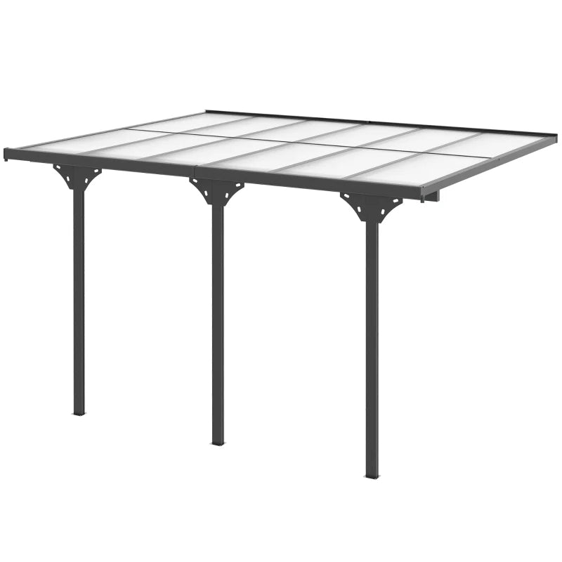 12' X 10' Outdoor Polycarbonate Pergola, Transparent UV Blocking