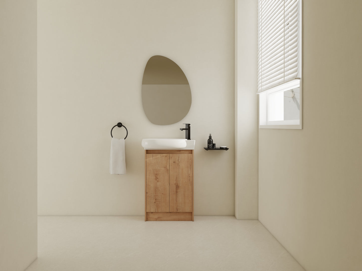 23 Freestanding Bathroom Vanity With Sink, Soft Close Doors