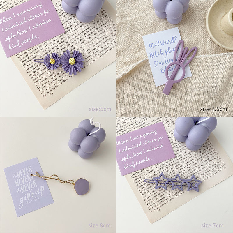 Purple Hairpin Set - 5 Pieces