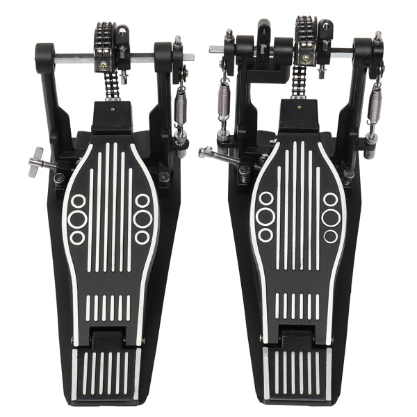 Professional Double Bass Drum Pedal for Drummers - Black