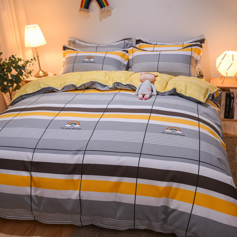 Pure Cotton Bedding Set - Multiple Sizes & Styles, Soft & Comfortable