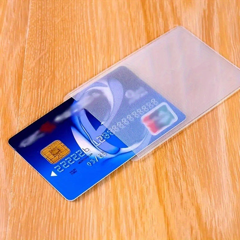 Transparent Card Holder Wallet for Bank and ID Cards - Anti-Degaussing Protection