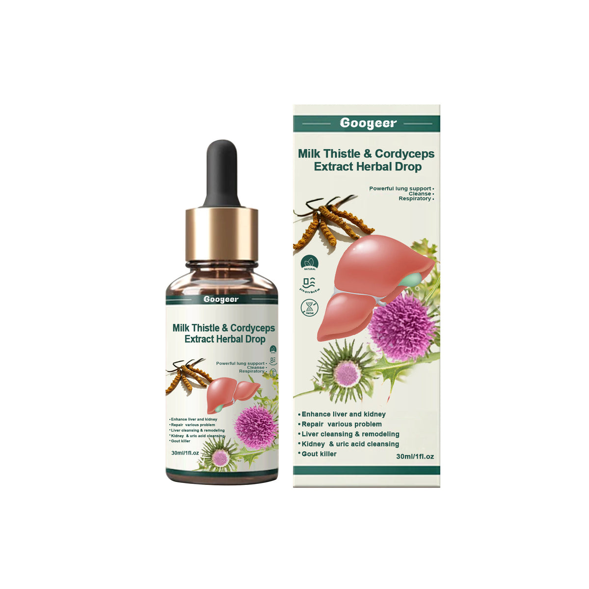 Milk Thistle Cordyceps Essential Oil Drops - 30ml