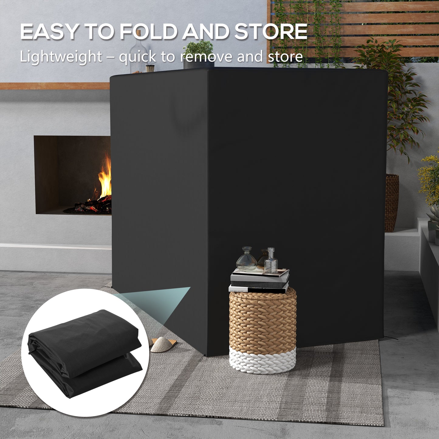 Outdoor Swing Chair Cover for 3-Seater - Waterproof Dark Gray