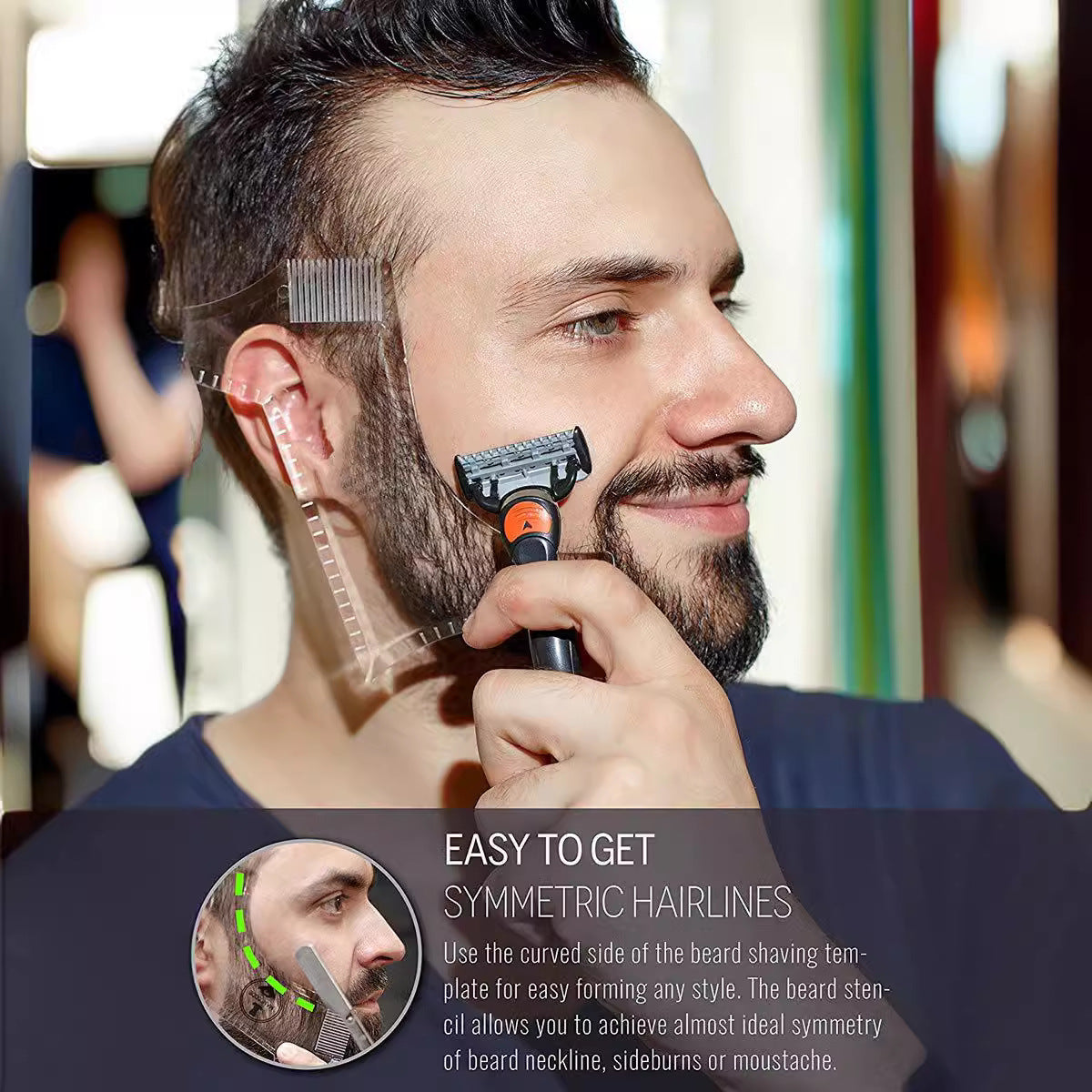 Beard Shaping Tool Set With Template, Edger & Comb