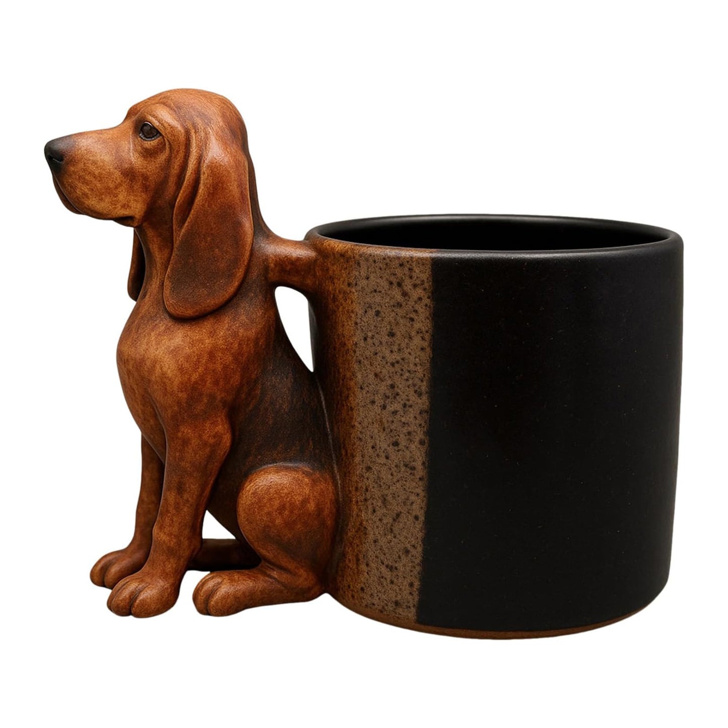 3D Handmade Dachshund Mug - Unique Ceramic Dog Coffee Cup
