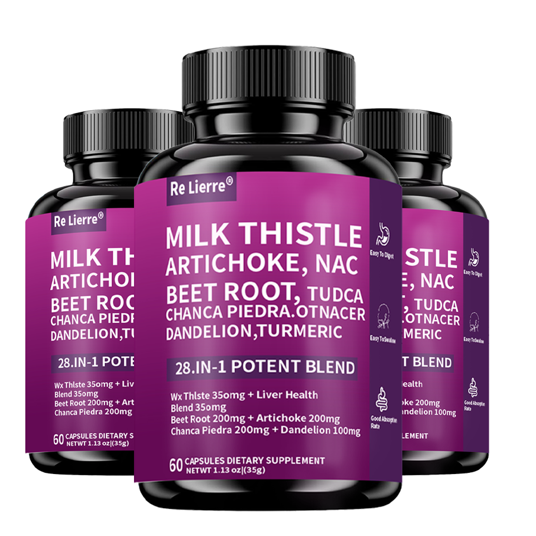 Milk Thistle & Herbal Liver Support Supplement - 60 Capsules