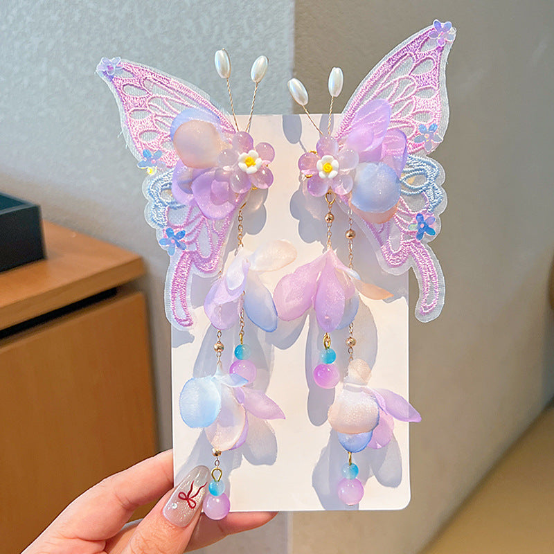 Large Butterfly Hair Clip Silk Flower Hair Accessory for Women