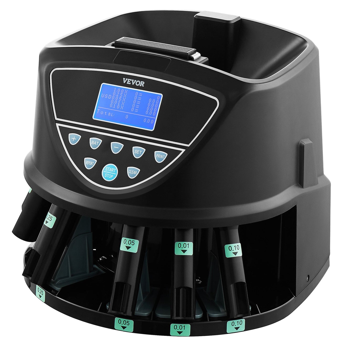 Coin Counter and Sorter Machine - Sorts Up to 300 Coins/Min