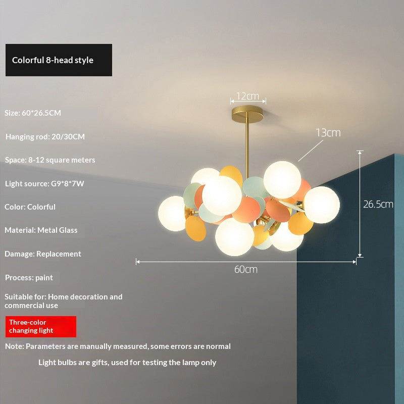 Creative Personalized Living Room Lamp with Adjustable Light Options - Cozy Bedroom Chandelier