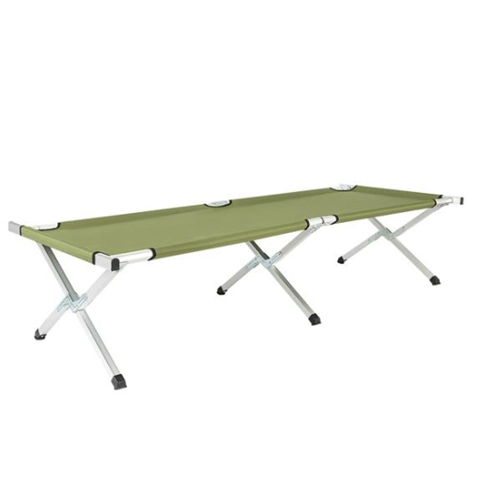 Portable Folding Camping Cot - Army Green, Lightweight Design