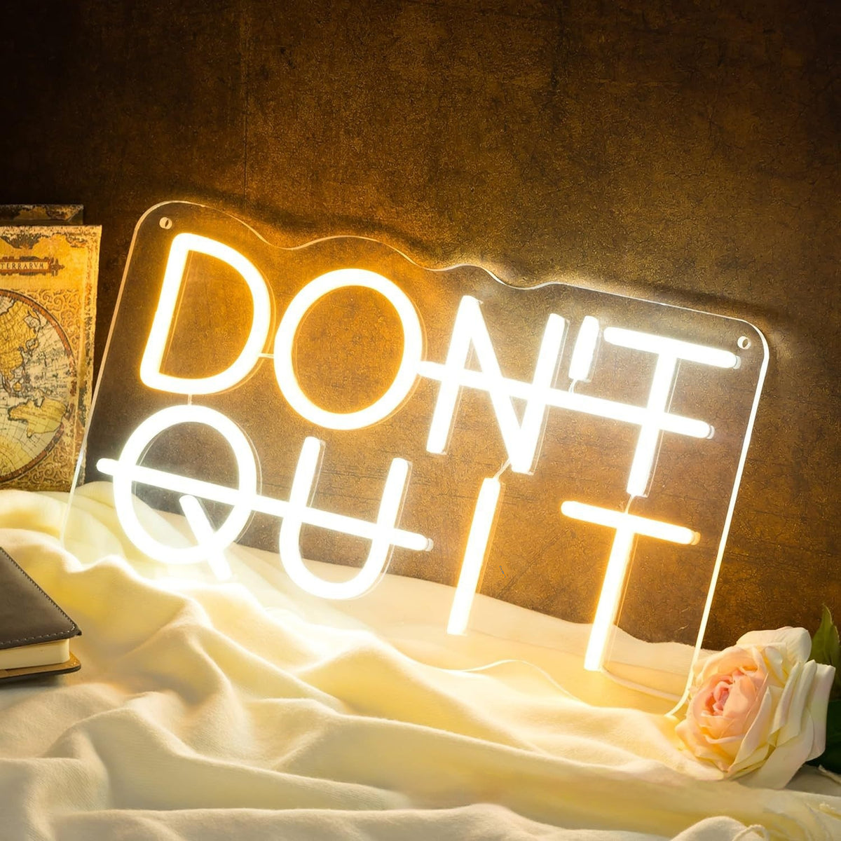 Neon Light Sign for Gym Don't Quit Fitness Decor Indoor Lighting