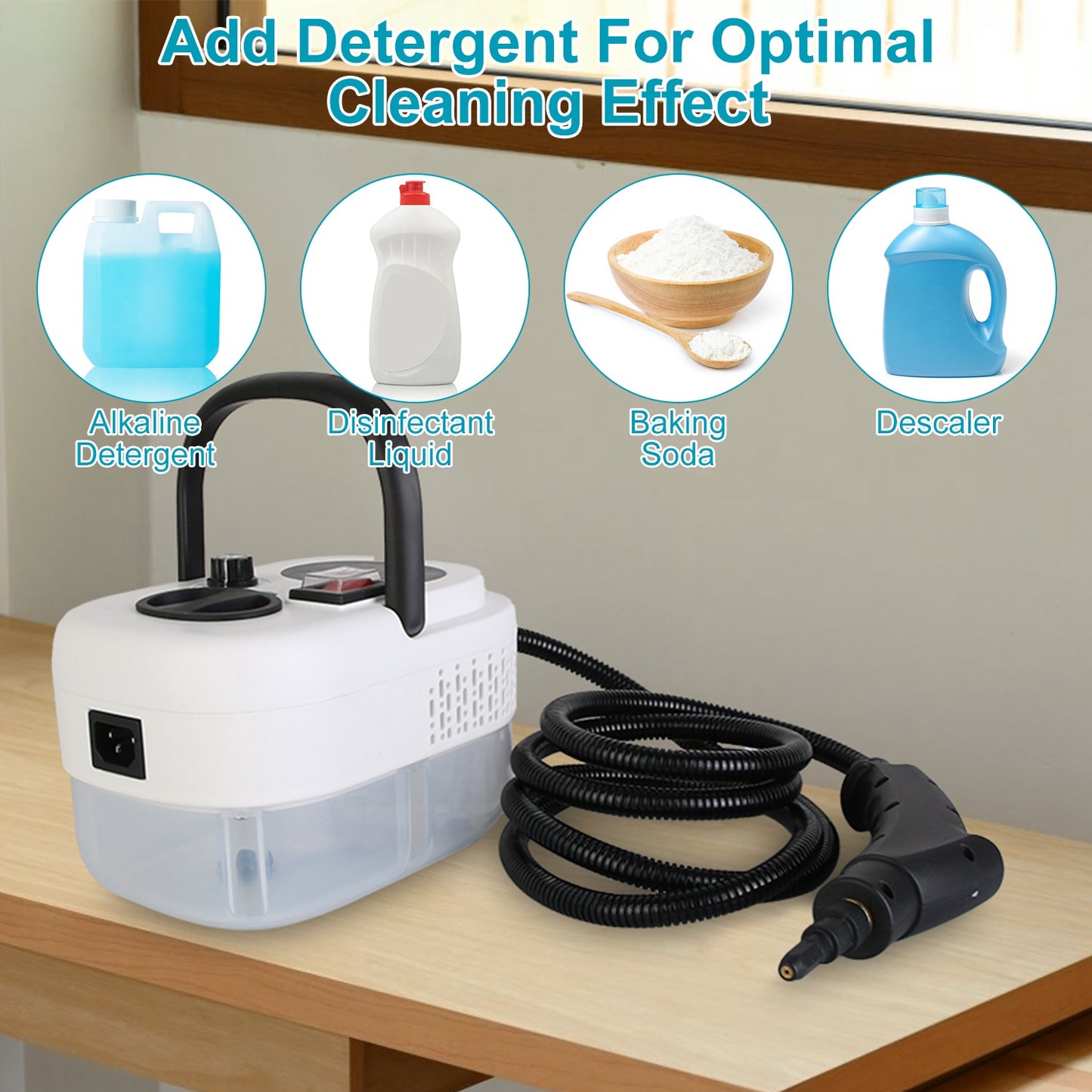 2500W Handheld Steam Cleaner for Car, Floor, Mattress, Windows & More
