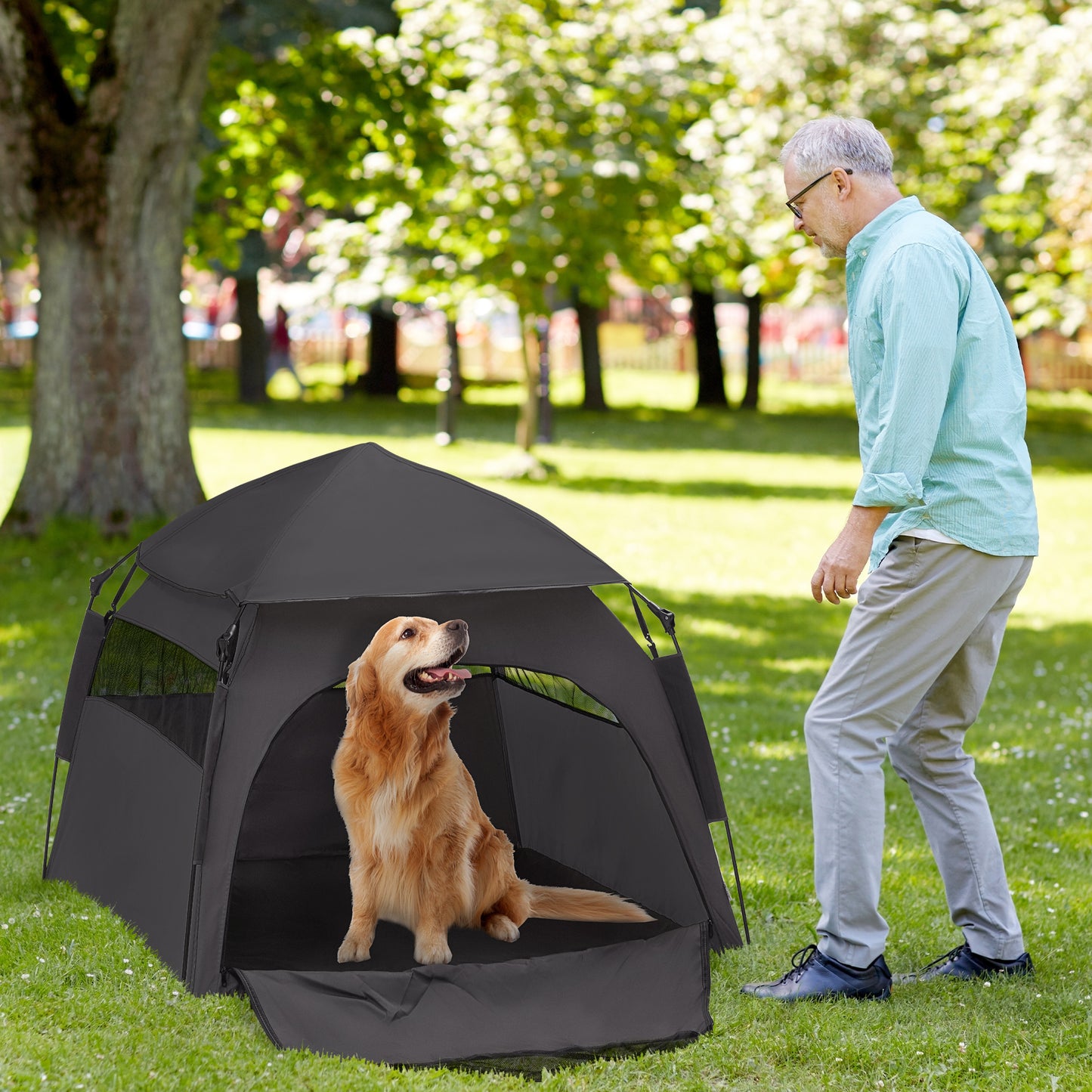 Large Dog Tent with Carry Bag - Portable Outdoor Shelter for Big Dogs