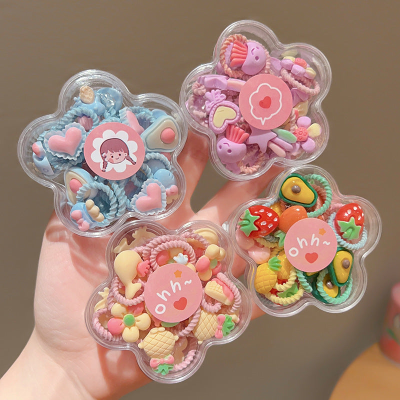Children's Cute Baby Hair Rope Headband - Highly Elastic, No Hurt, 20PCs Set