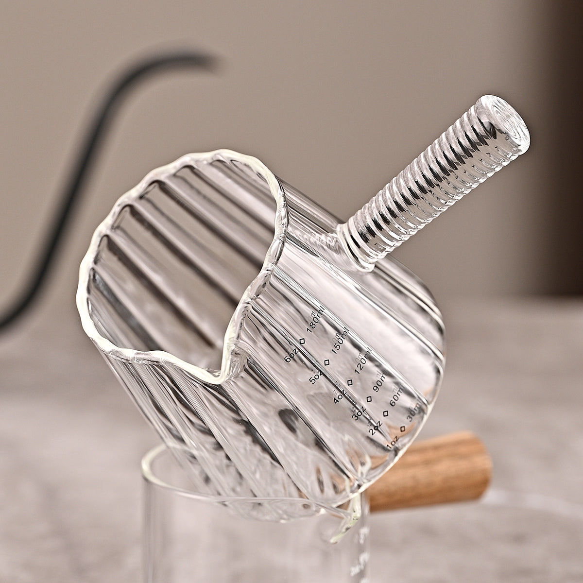180ml Mini Coffee Cup with Glass Handle - Italian Style