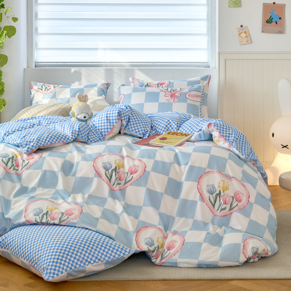Cross Border Floral Print Duvet Cover Set - Elegant Breathable Bedding