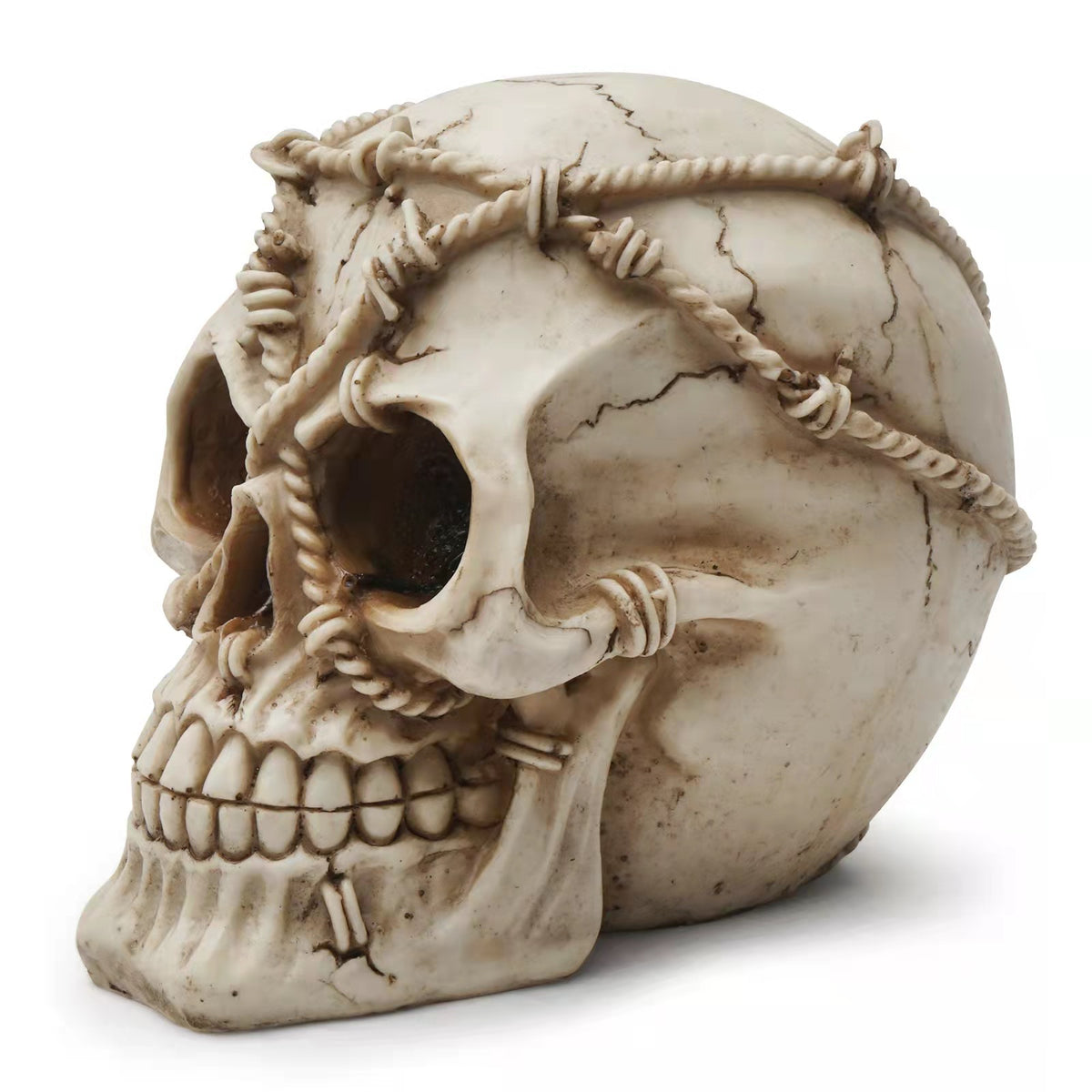 Resin Skull Halloween Decor Ornament - Modern Art Craft Halloween Skull