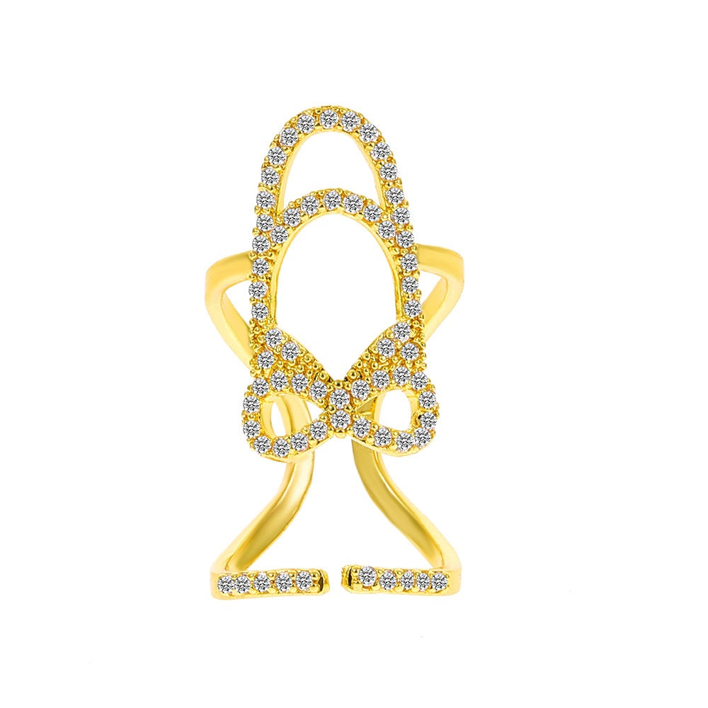 Removable Fake Nail Ring - Cross-border Zircon Inlaid Jewelry for Nail Art Women
