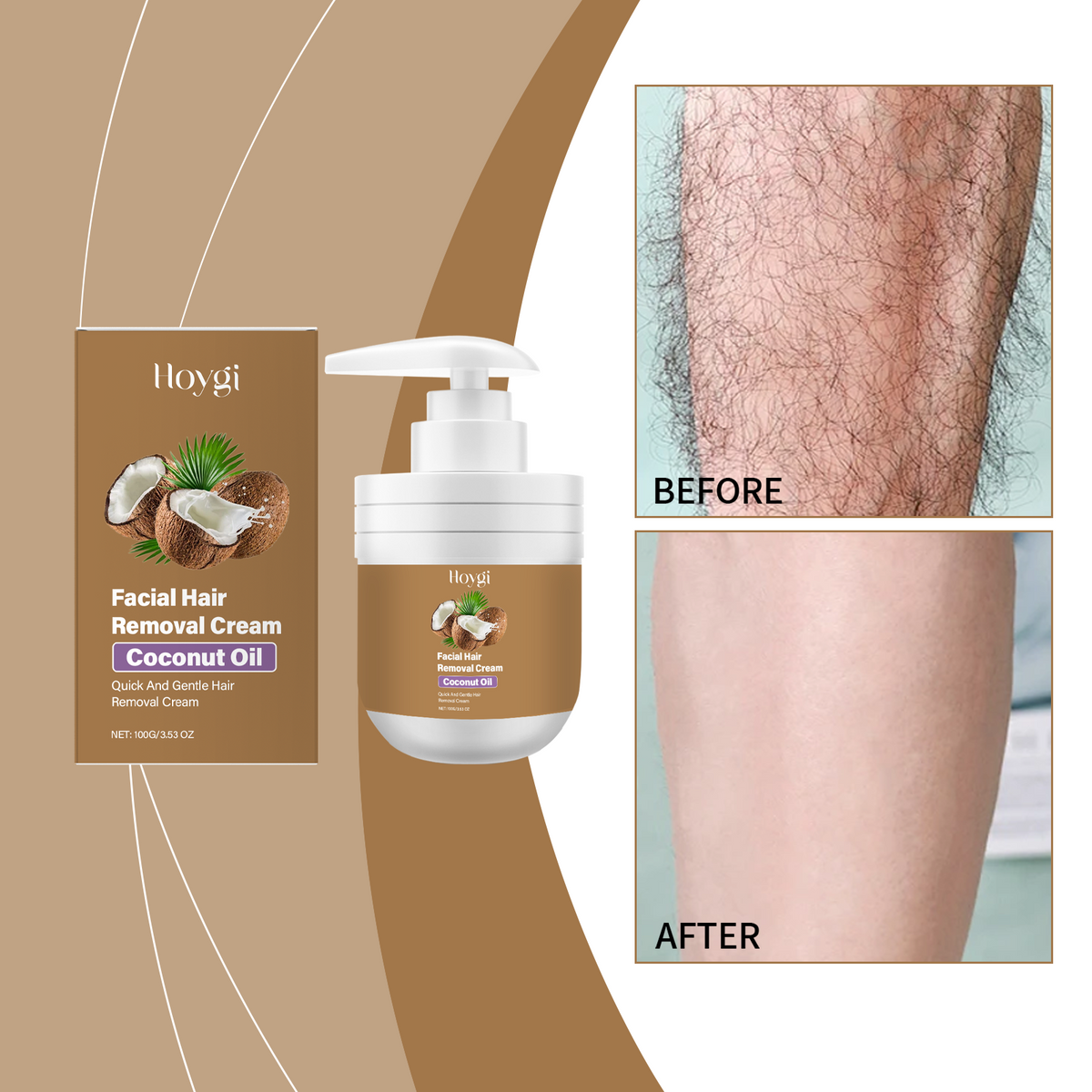 Coconut Gentle Facial Hair Removal Cream - 100g