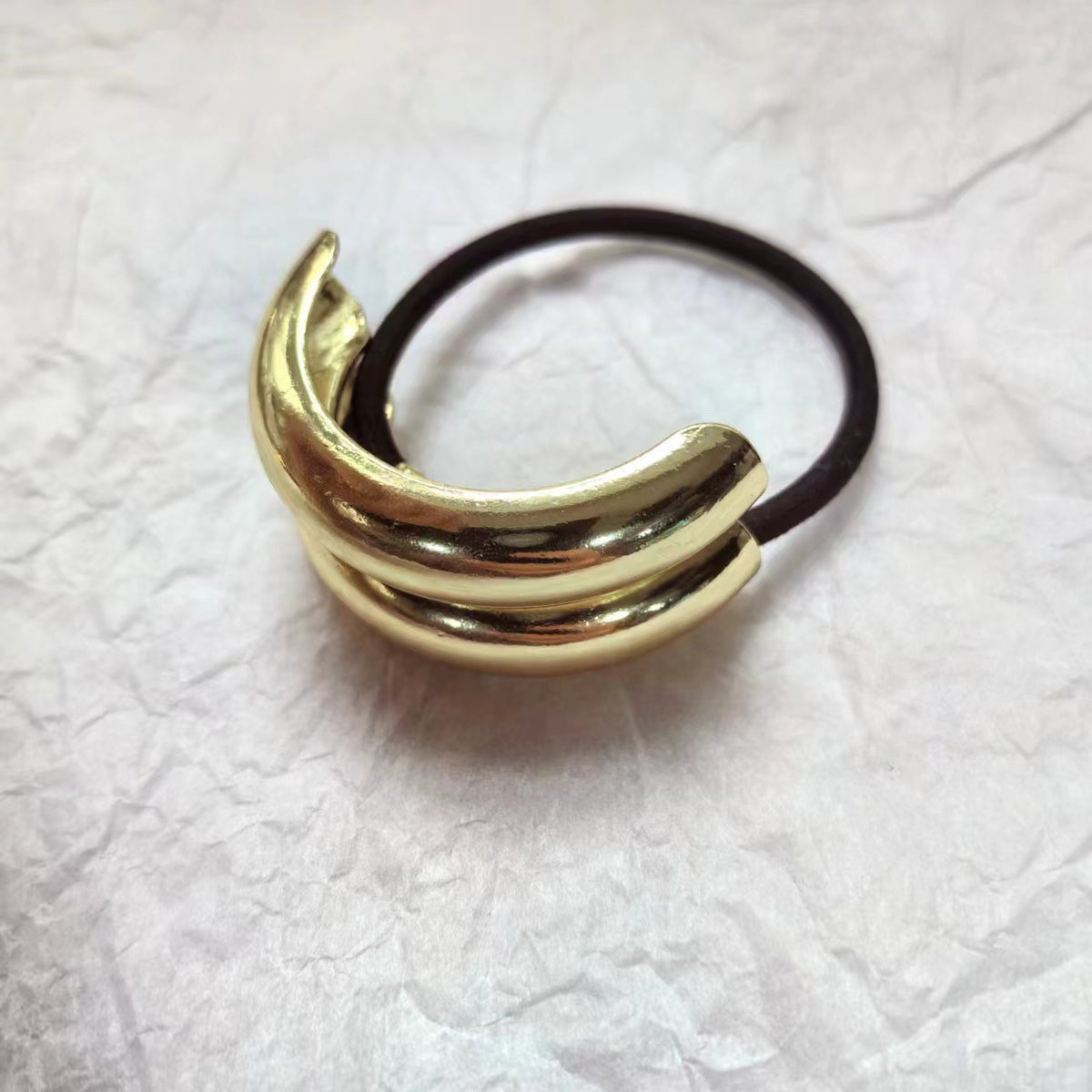 Minimalist Alloy Hair Ring Set - Semi-Curved Hair Accessories for Elegant Styling