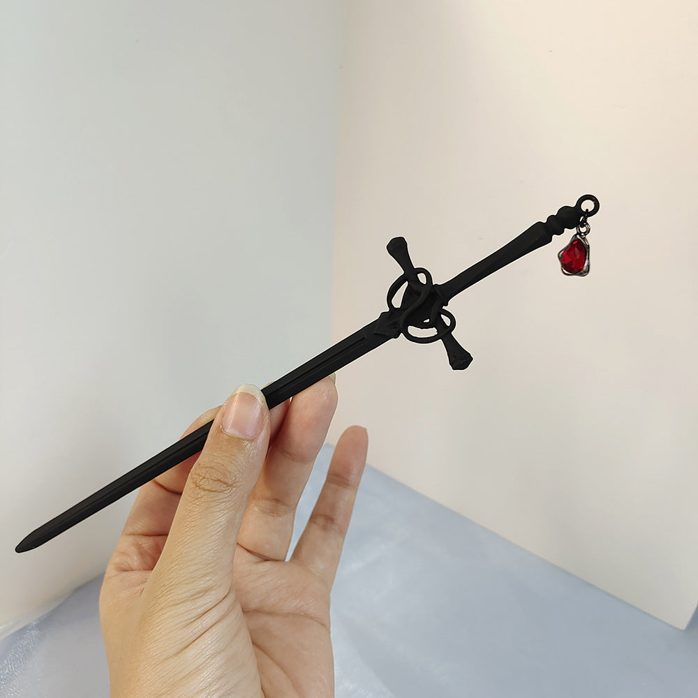 Sword Metal Hairpin - Chinese Punk Style Hair Accessory