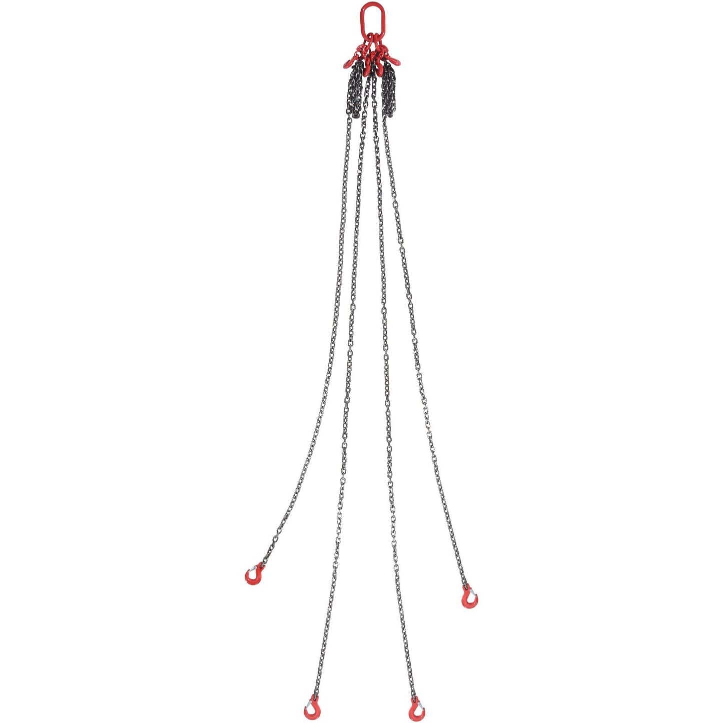 Heavy Duty G80 Chain Sling with 4 Hooks 18,400 lbs Capacity - 10 ft