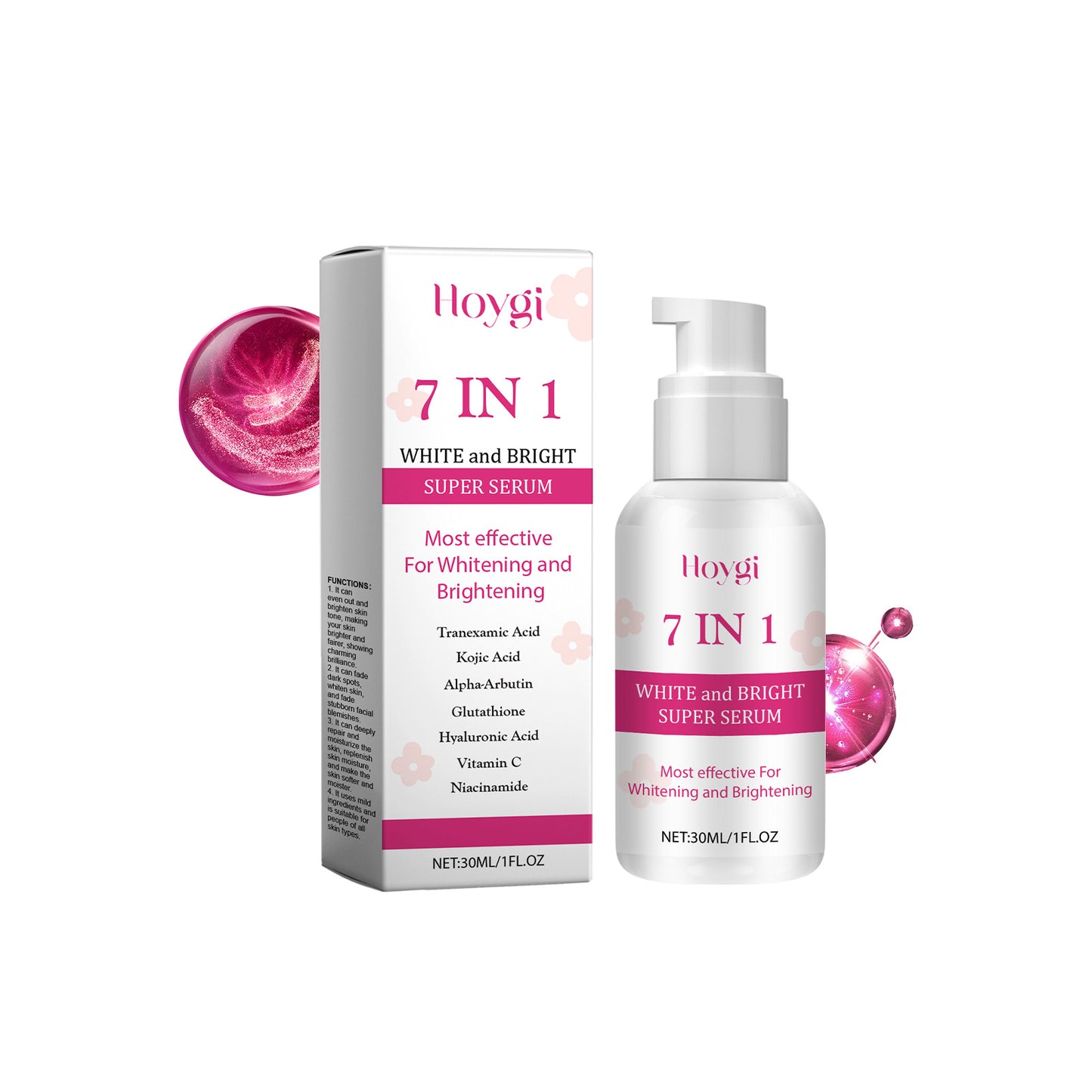 7-in-1 Skin Brightening Serum with Tranexamic Acid & Kojic Acid - 30ml
