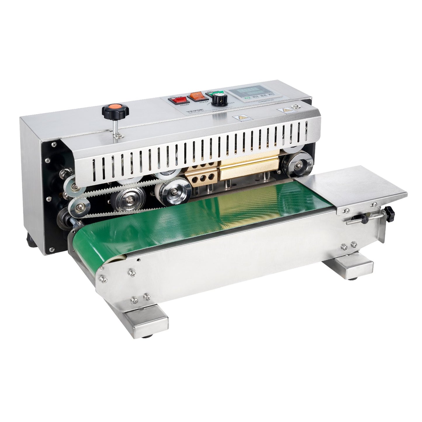 Continuous Band Sealer - Horizontal Stainless Steel Bag Sealing Machine 600W