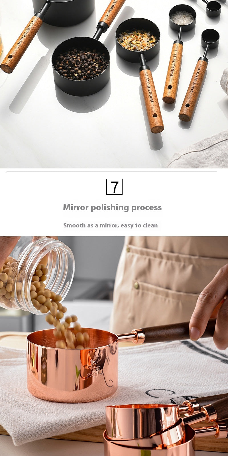 Stainless Steel Measuring Cups & Spoons Set - Kitchen Baking Tools
