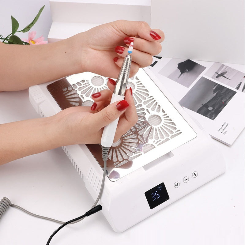 Desktop Nail Dust Cleaner with Filter for Manicure Dust Absorption
