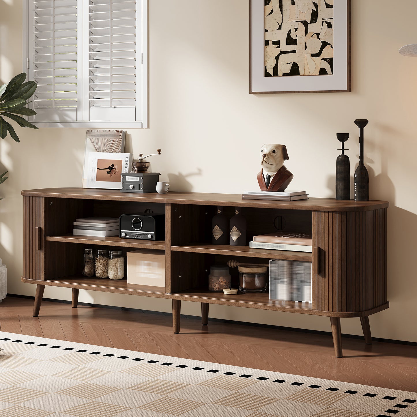 70-inch Modern TV Stand For TVs Up To 80 Inches Living Room, Media