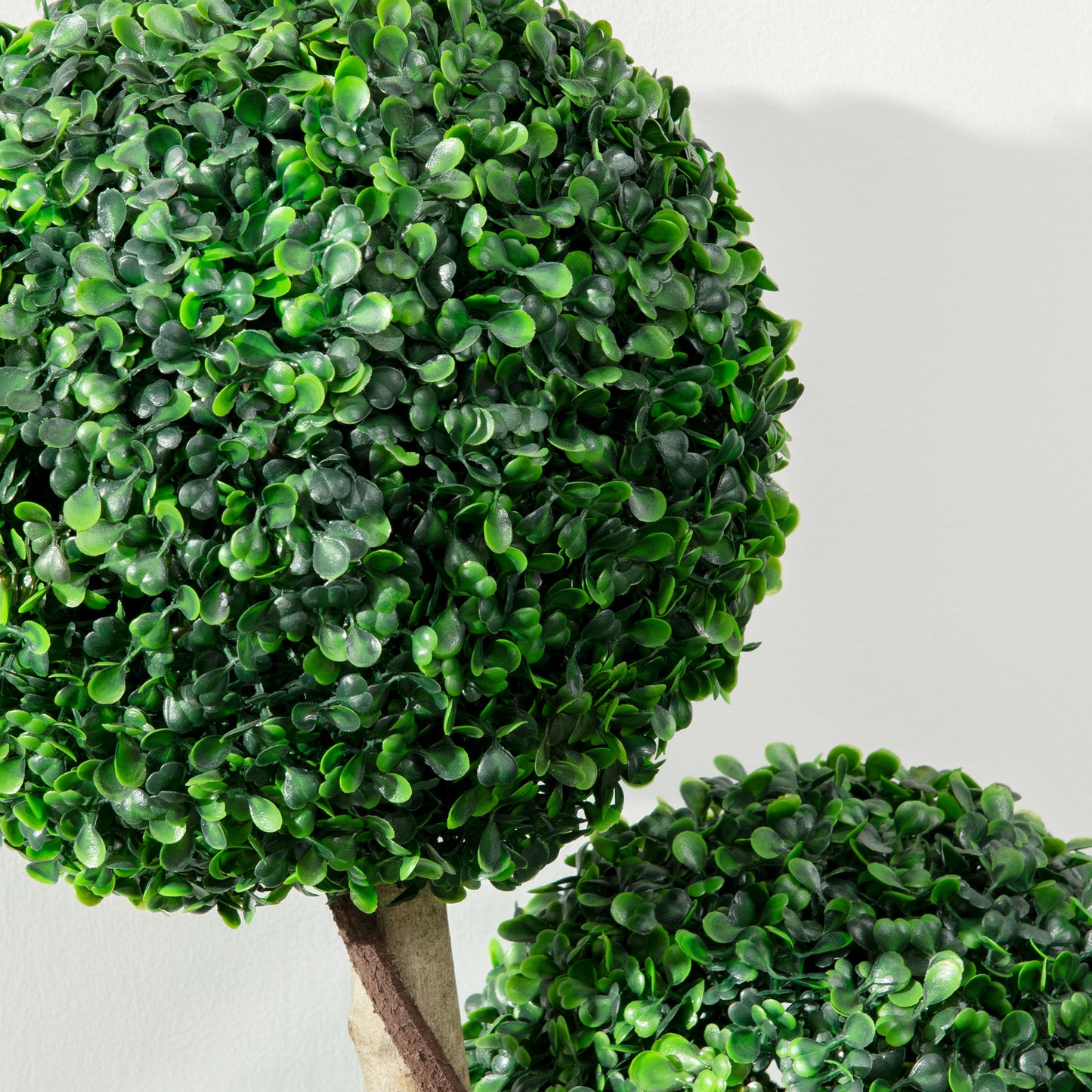 35.5" Artificial Boxwood Topiary Tree - Set of 2 Green Plants